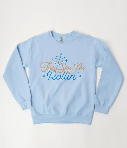 Driedel Rollin Crewneck Sweatshirt - Unique Vintage - Womens, GRAPHIC TEES, SWEATSHIRTS