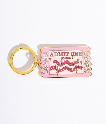 Emotional Rollercoaster Ticket Keychain - Unique Vintage - Womens, ACCESSORIES, GIFTS/HOME