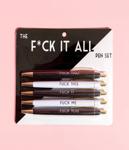 Fuck It All Pen Set - Unique Vintage - Womens, ACCESSORIES, GIFTS/HOME