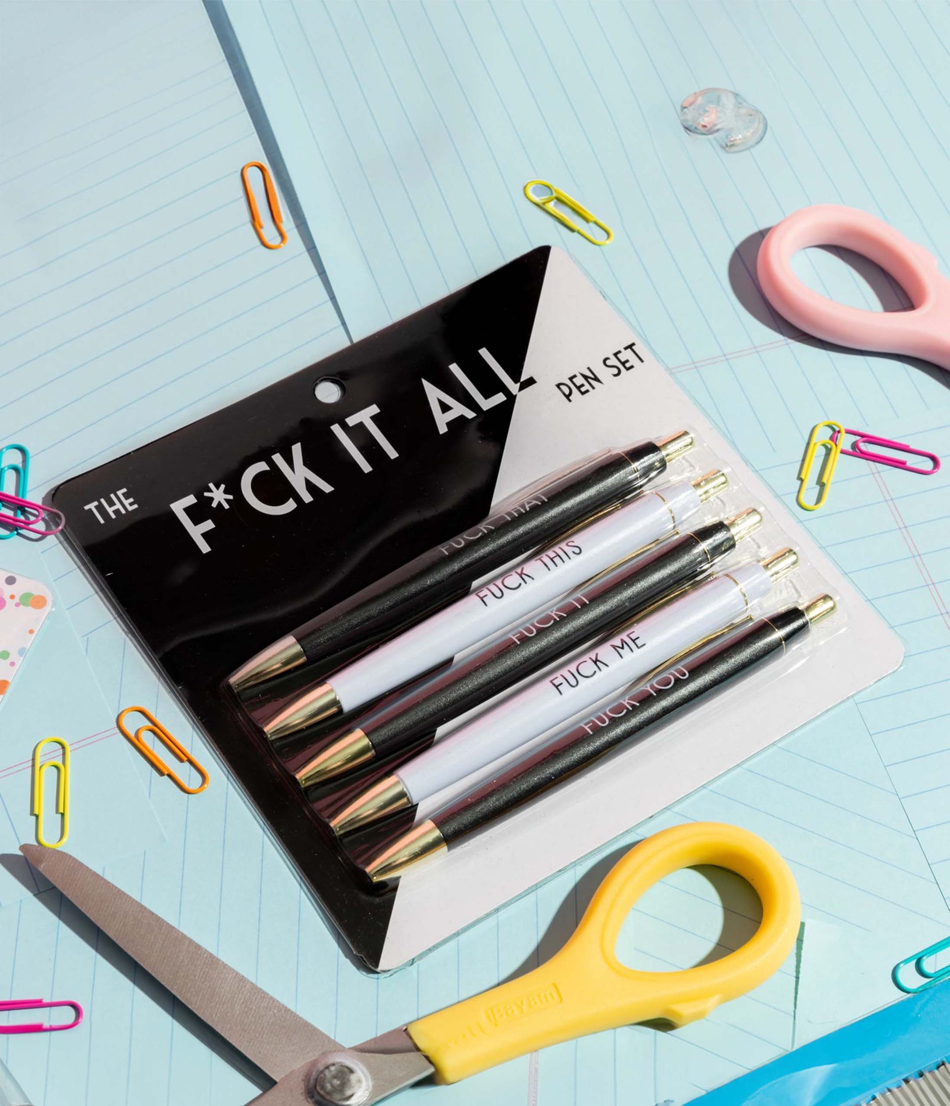 Fuck It All Pen Set - Unique Vintage - Womens, ACCESSORIES, GIFTS/HOME