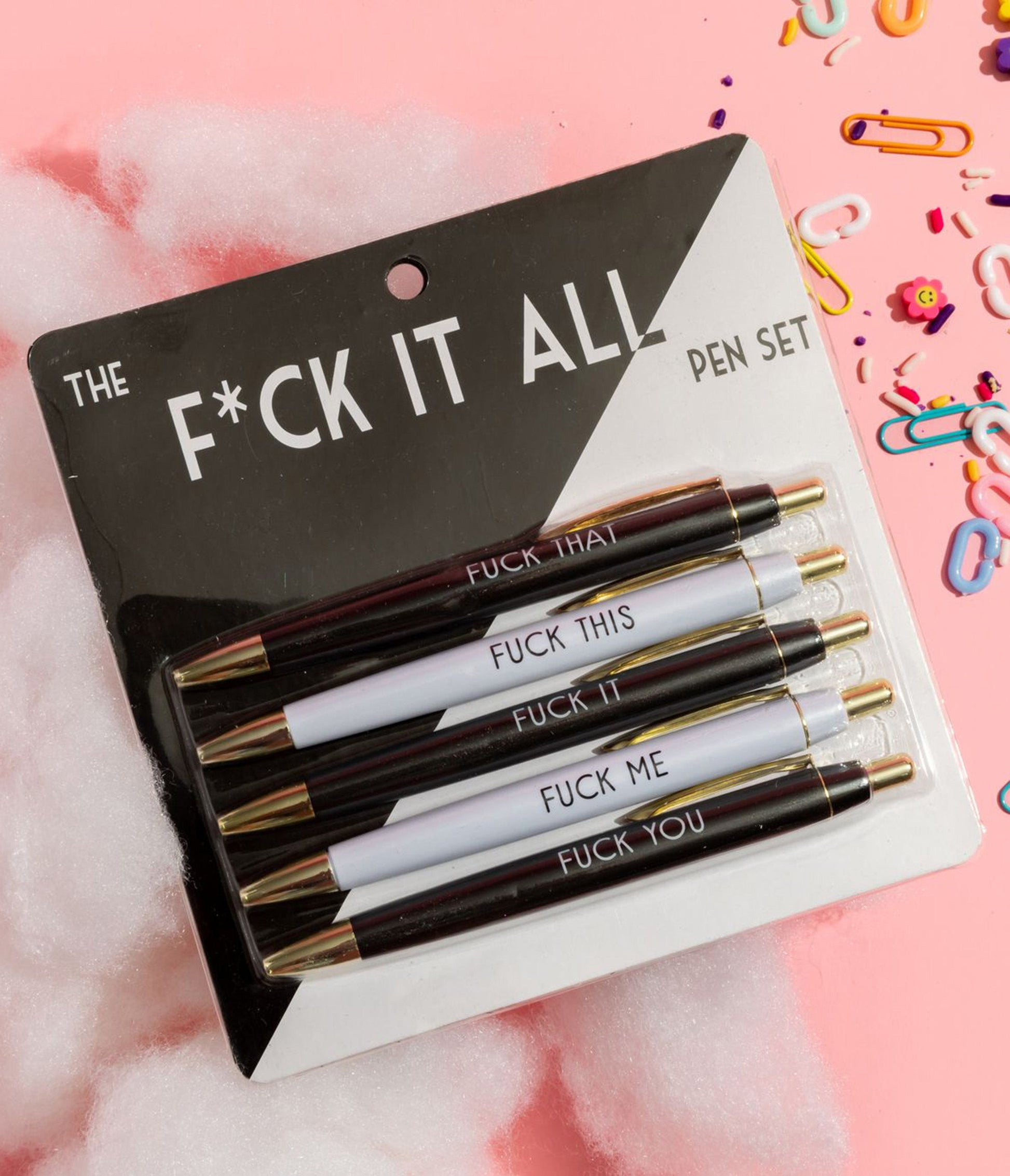 Fuck It All Pen Set - Unique Vintage - Womens, ACCESSORIES, GIFTS/HOME