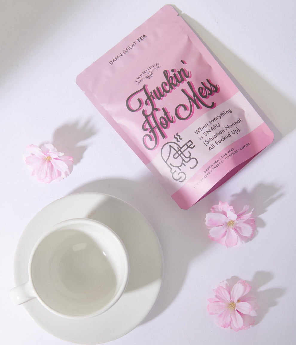 Fuckin' Hot Mess Tea Unique Vintage