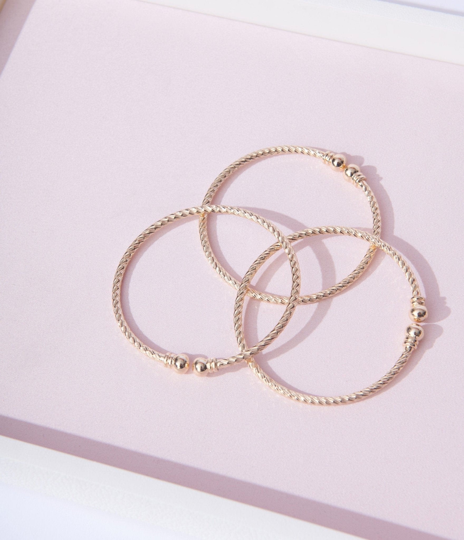 Retro & Vintage Gold Rope Stack Bracelets Unique Vintage