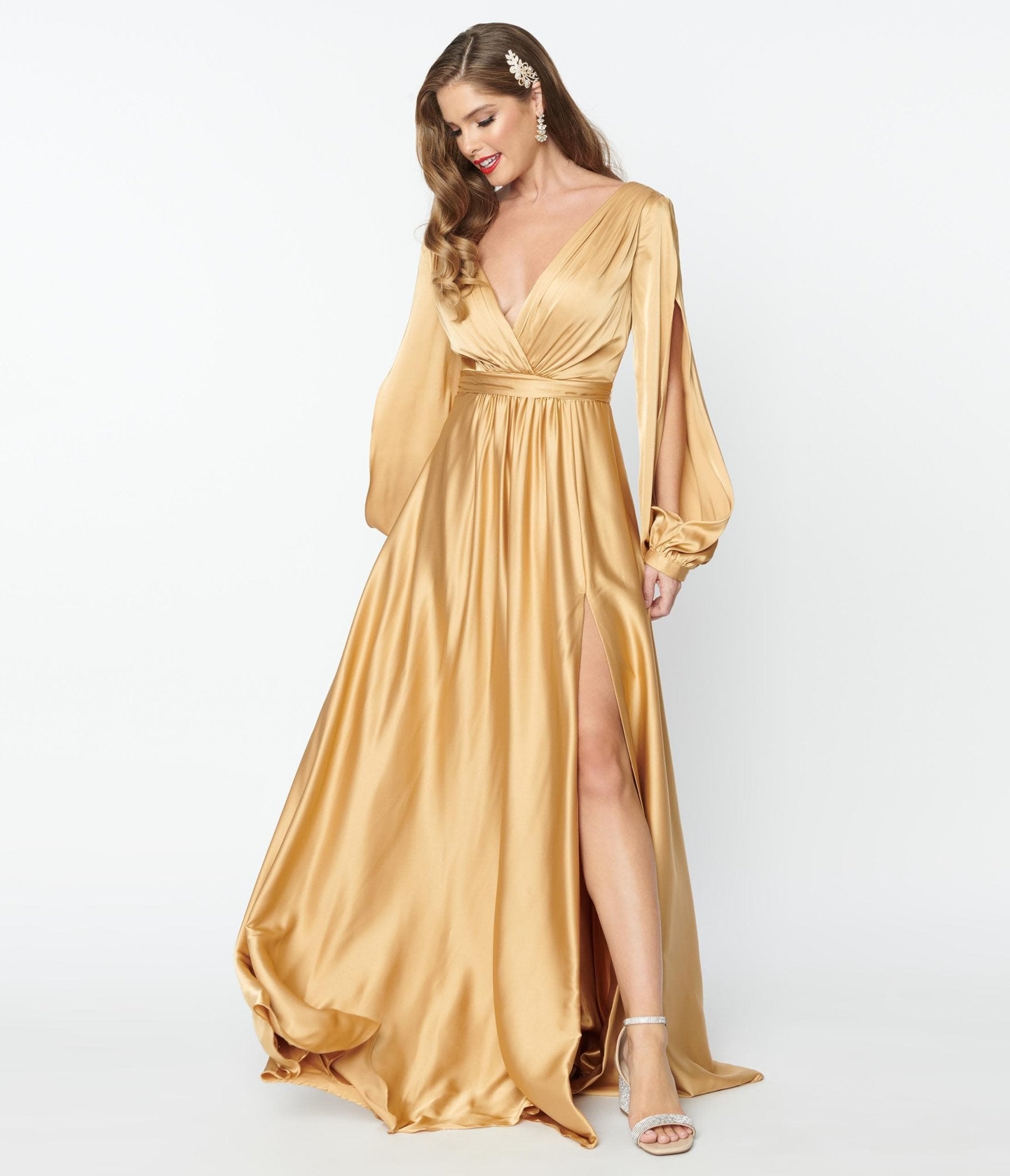 Minimalist Rose Gold Silk Satin Wedding Dress With Spaghetti Straps,  Bridesmaid Evening Dress for Wedding Party, V-neck Evening Prom Dress - Etsy