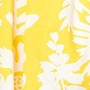 Golden Yellow & White Floral Open Back Midi Dress - Unique Vintage - Womens, DRESSES, MIDI