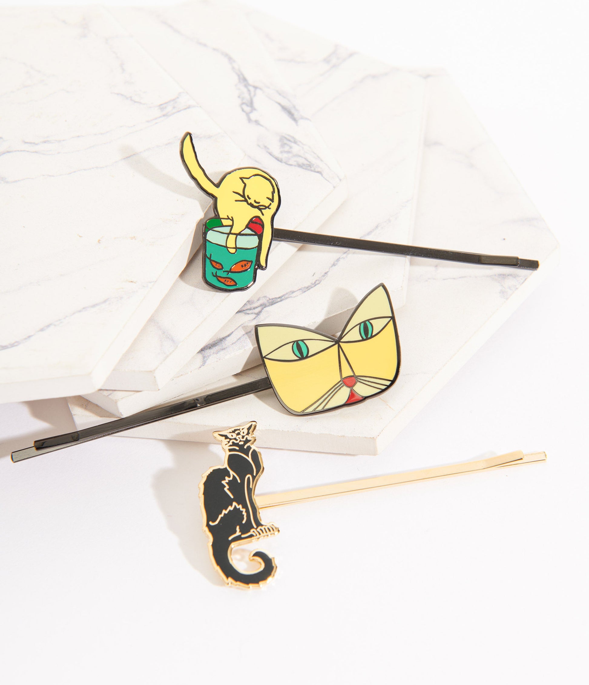 Great Cats of Art Bobby Pins - Unique Vintage - Womens, ACCESSORIES, HAIR