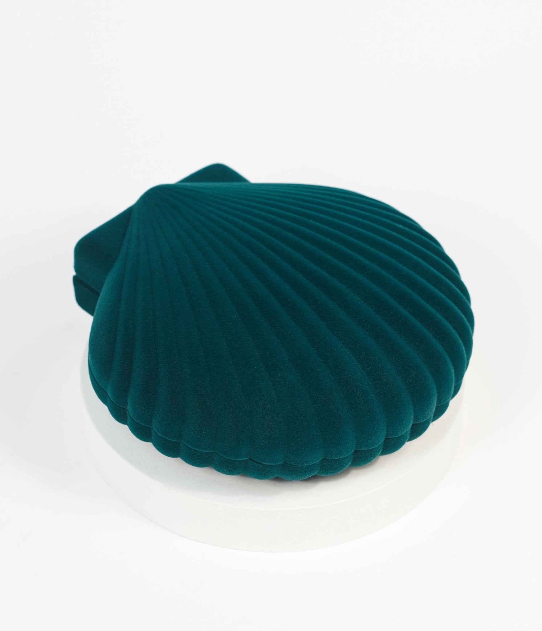 Green Velvet Seashell Venus Jewelry Box - Unique Vintage - Womens, ACCESSORIES, GIFTS/HOME
