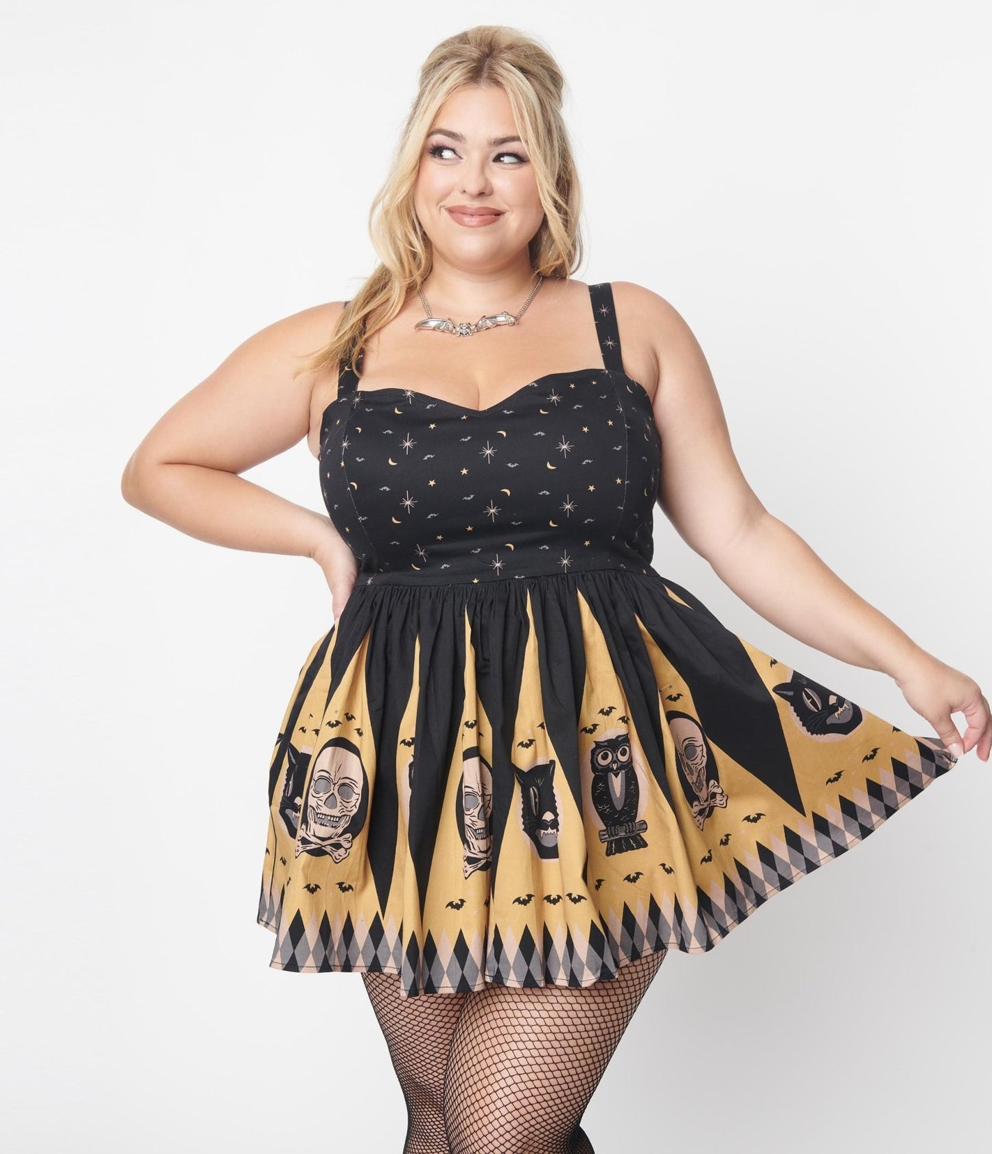 Halloween Treat Prudence Fit & Flare Dress - Unique Vintage - Womens, DRESSES, FIT AND FLARE