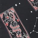 Hell Bunny Black & Tarot Card Print Duality Blouse - Unique Vintage - Womens, HALLOWEEN, TOPS