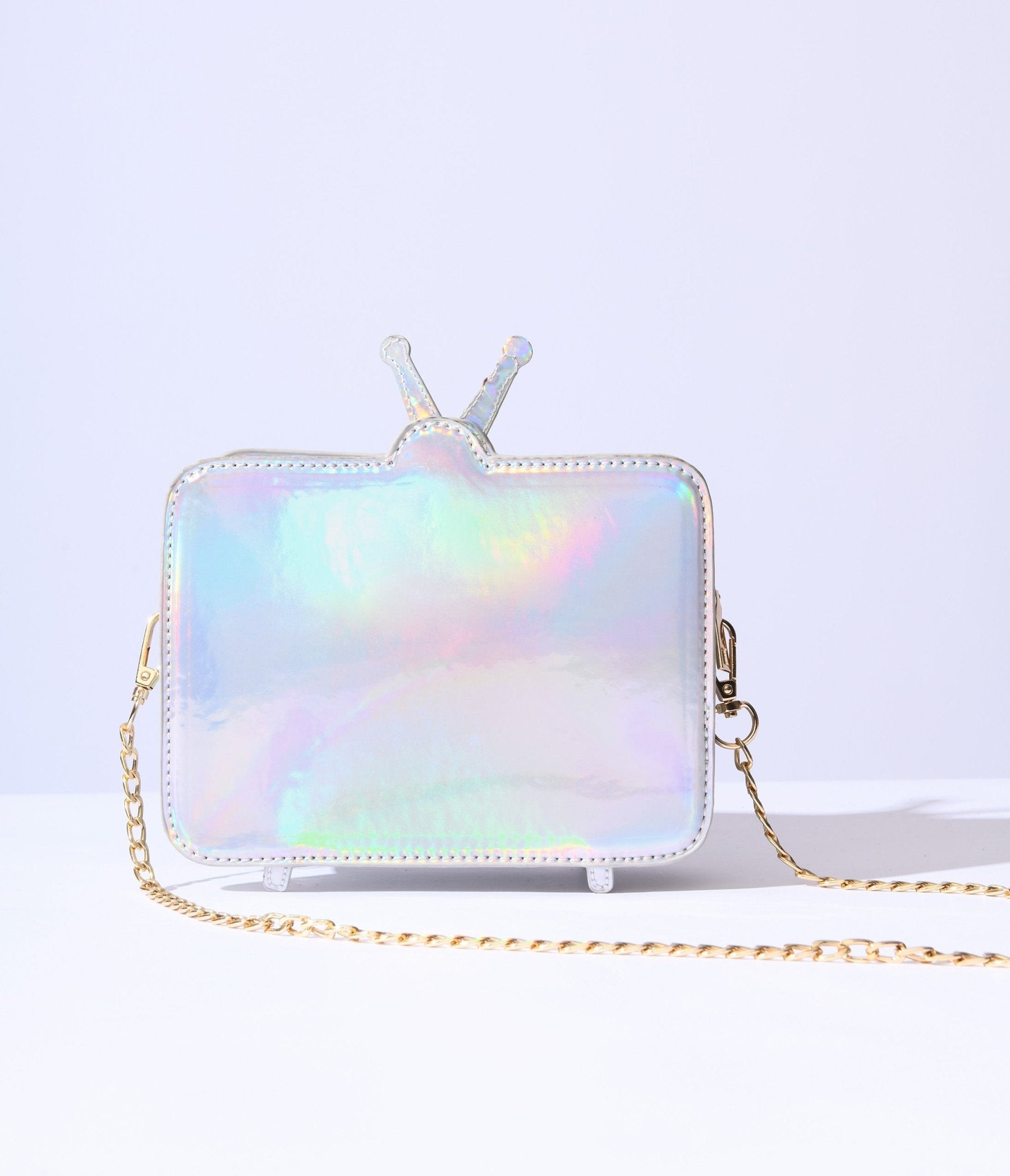 holographic brain washed tv crossbody bag 841332