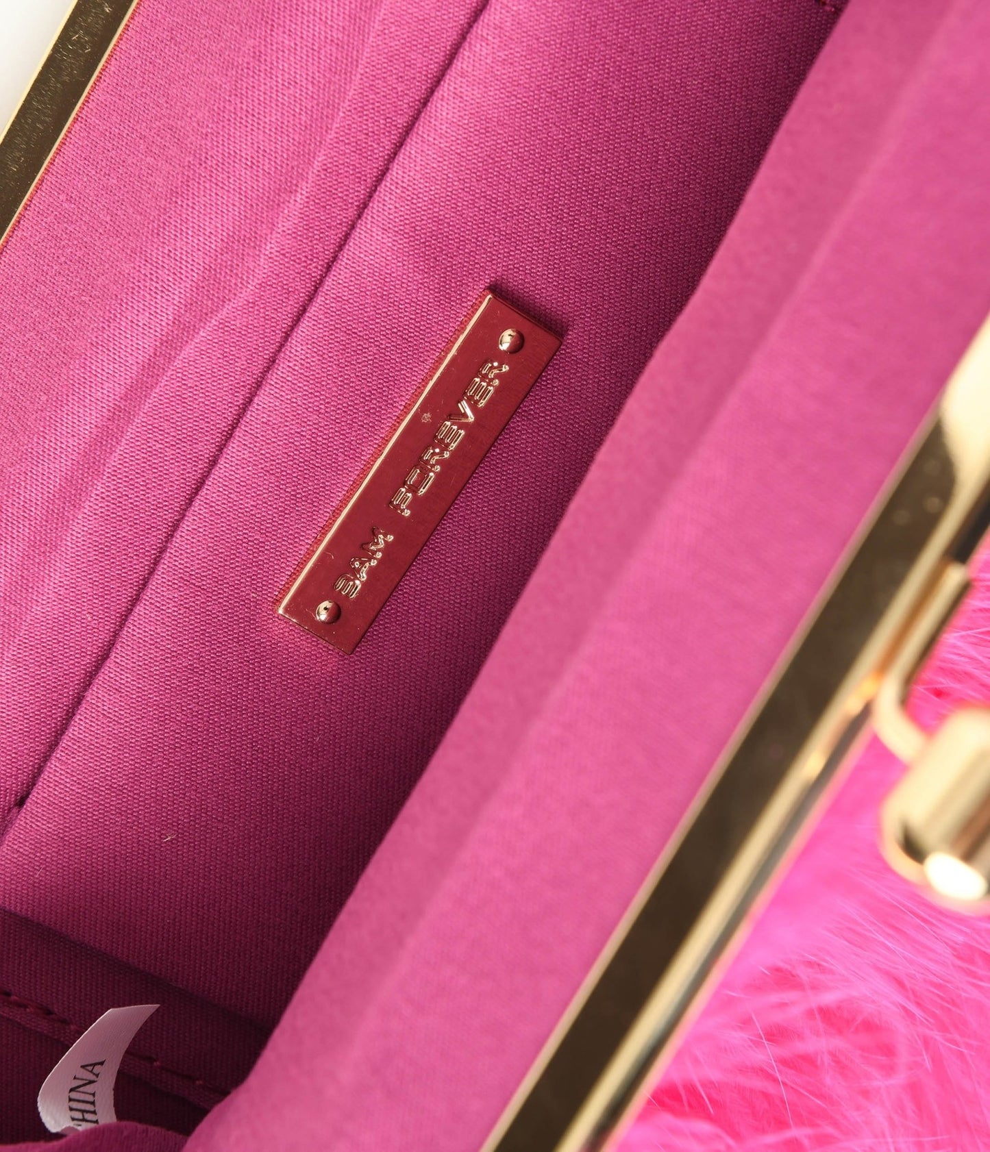 Hot Pink Fur Clutch Bag - Unique Vintage - Womens, ACCESSORIES, HANDBAGS