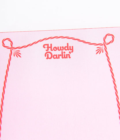 Howdy Darlin Notepad - Unique Vintage - Womens, ACCESSORIES, GIFTS/HOME