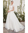 Cinderella Divine  Ivory Floral Glitter Tulle Bridal Ball Gown