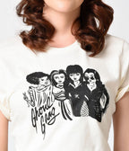 Ivory Ghoul Gang Short Sleeve Unisex Tee - Unique Vintage - Womens, GRAPHIC TEES, TEES