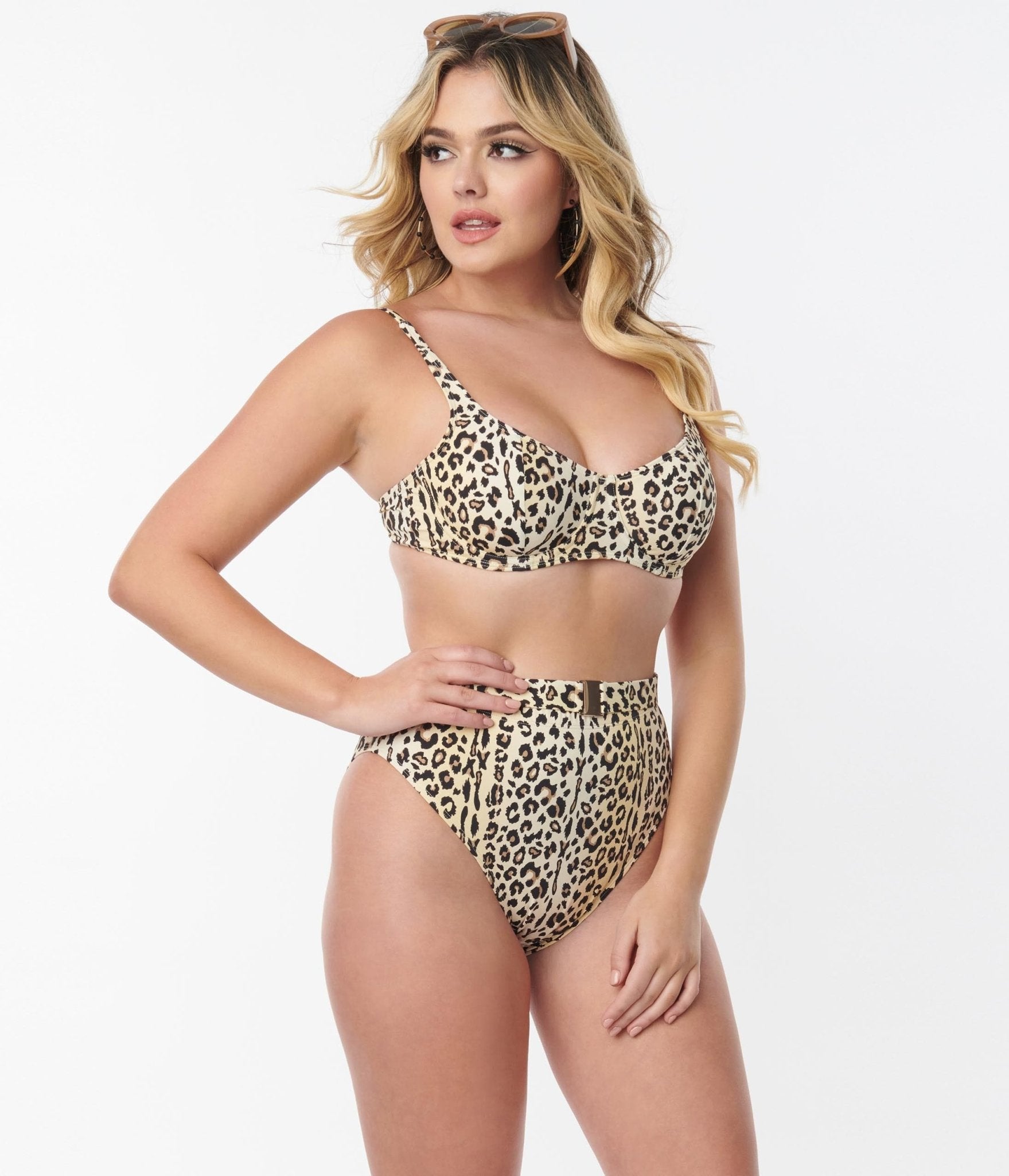 Kingdom & State Leopard Print Swim Bottom - Unique Vintage - Womens, SWIM, BOTTOM