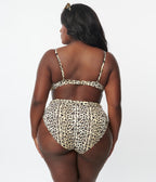 Kingdom & State Plus Size Leopard Print Swim Bottom - Unique Vintage - Womens, SWIM, BOTTOM