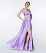 Cinderella Divine  Lavender Glamour Satin A-Line Bridesmaid Dress