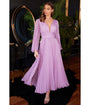 Cinderella Divine  Lavender Pleated Midi Bridesmaid Dress