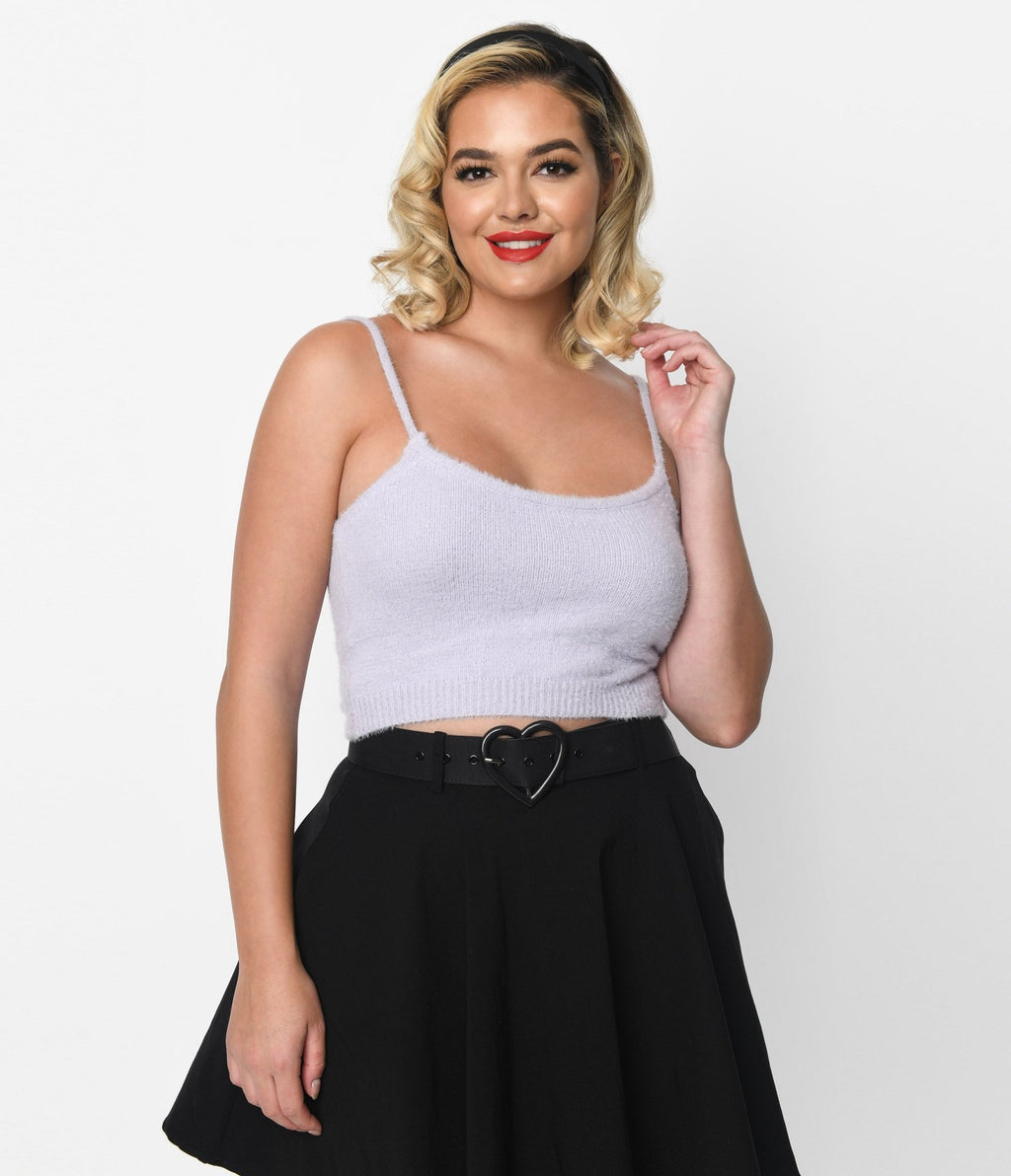 Lavender Top & Cardigan Set - Unique Vintage - Womens, TOPS, SWEATERS