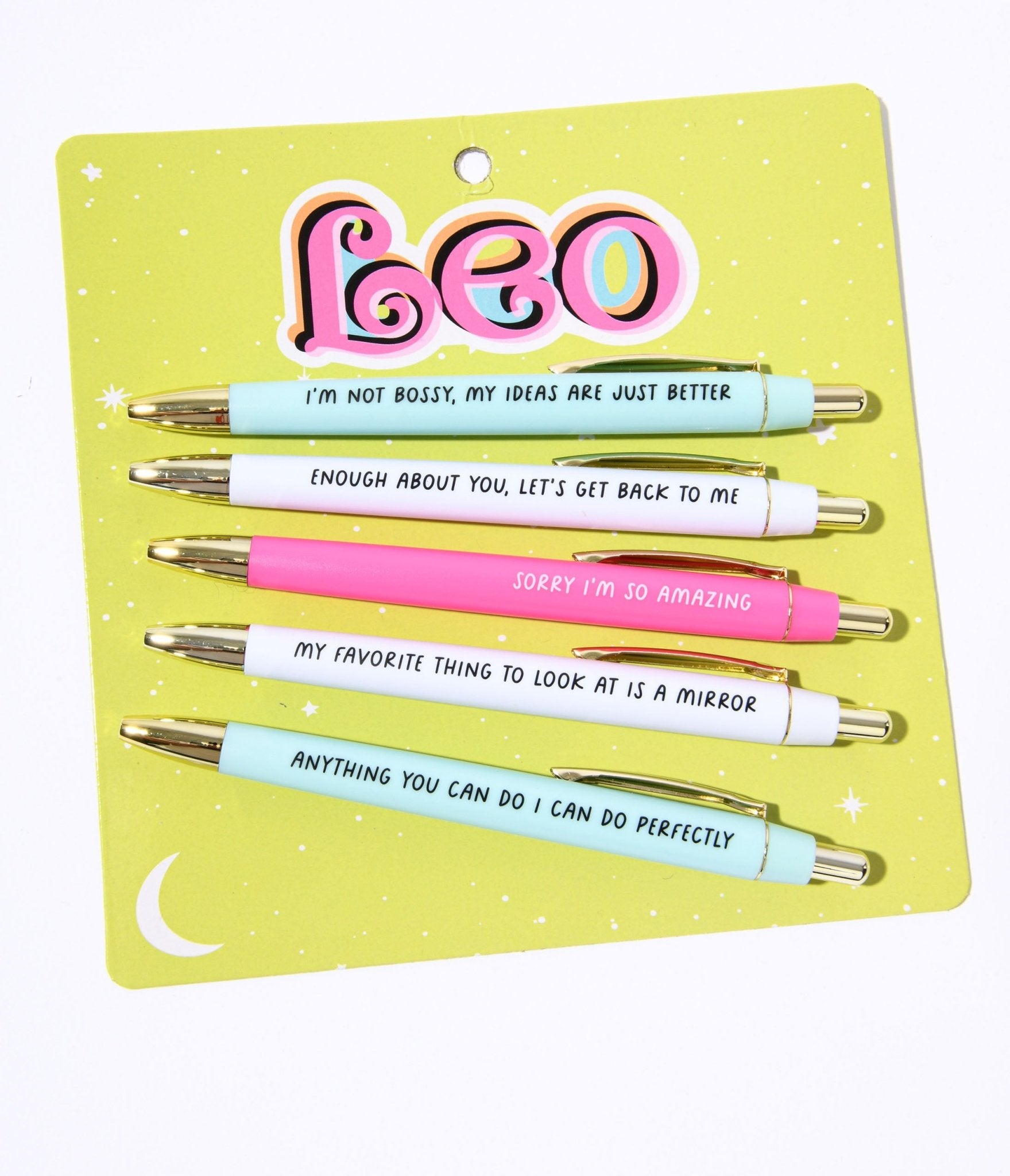 Funny Pen Set of 7, Sarcastic Daily Pen Set, Office Supplies