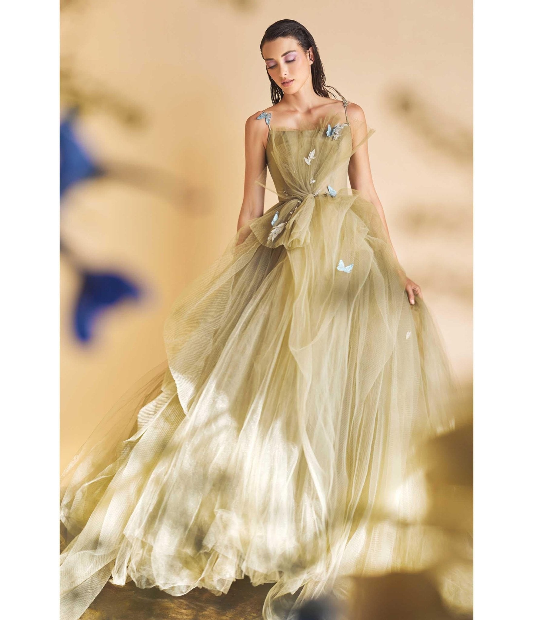 Green tulle lace long prom dress A line evening gown · Little Cute · Online  Store Powered by Storenvy