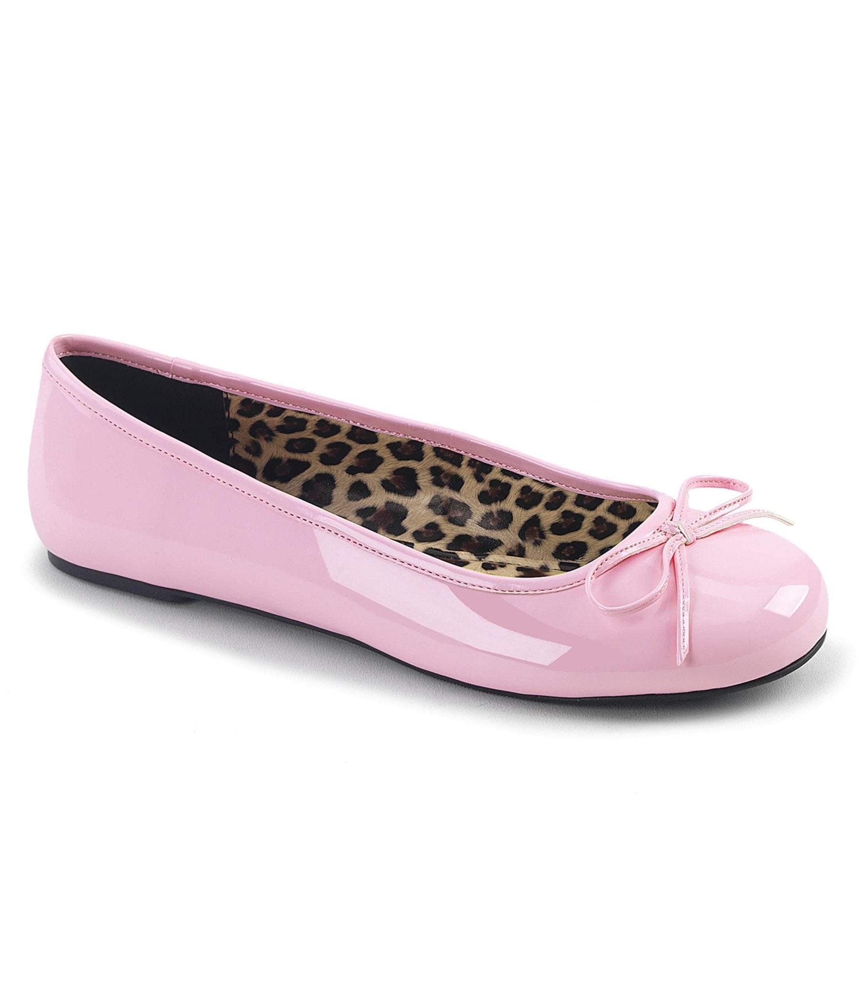 Light Pink Patent Leatherette Flats – Unique Vintage