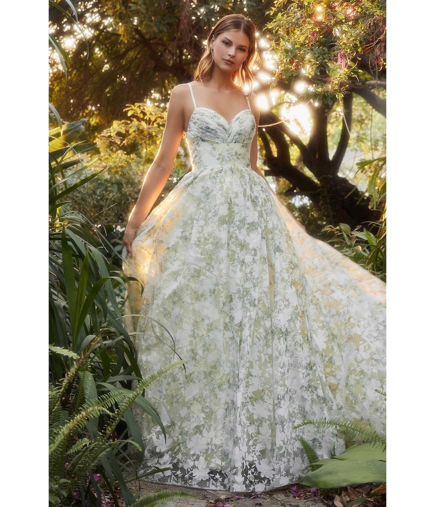 Cinderella Divine White & Pink Floral Organza Corset Prom Ball Gown –  Unique Vintage