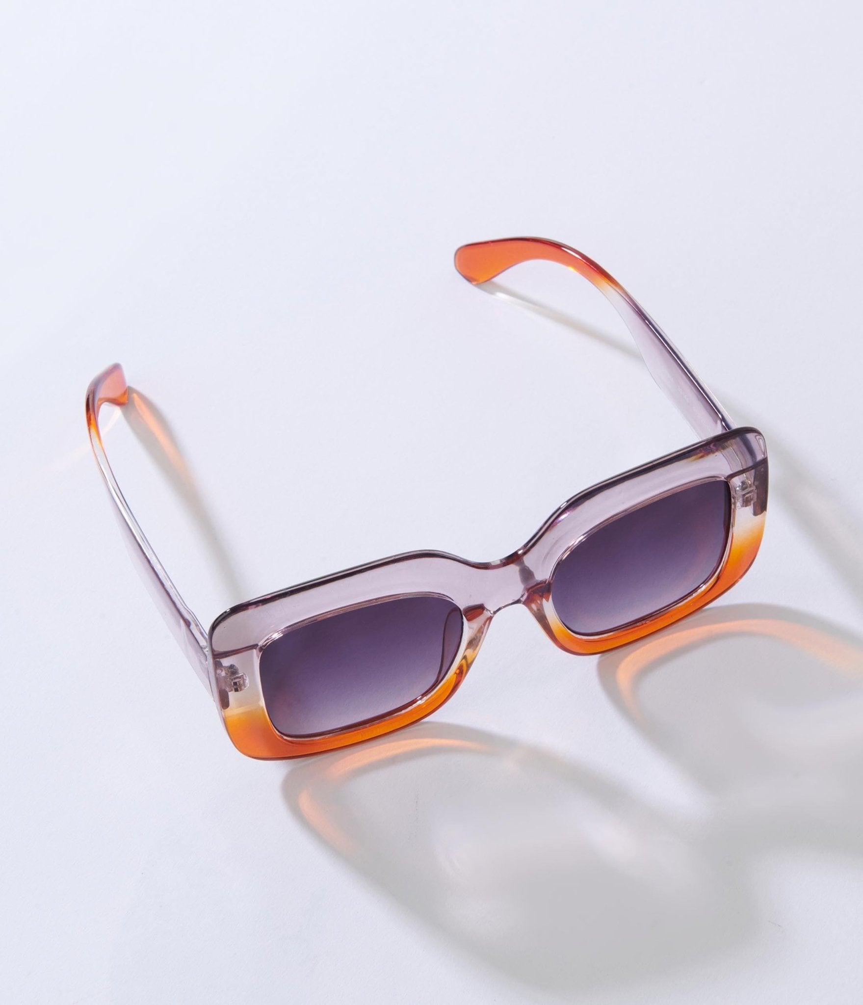 Lilac & Amber Ombre Square Sunglasses - Unique Vintage - Womens, ACCESSORIES, SUNGLASSES