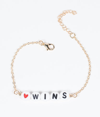 Love Wins Word Bracelet Gift Set - Unique Vintage - Womens, ACCESSORIES, JEWELRY