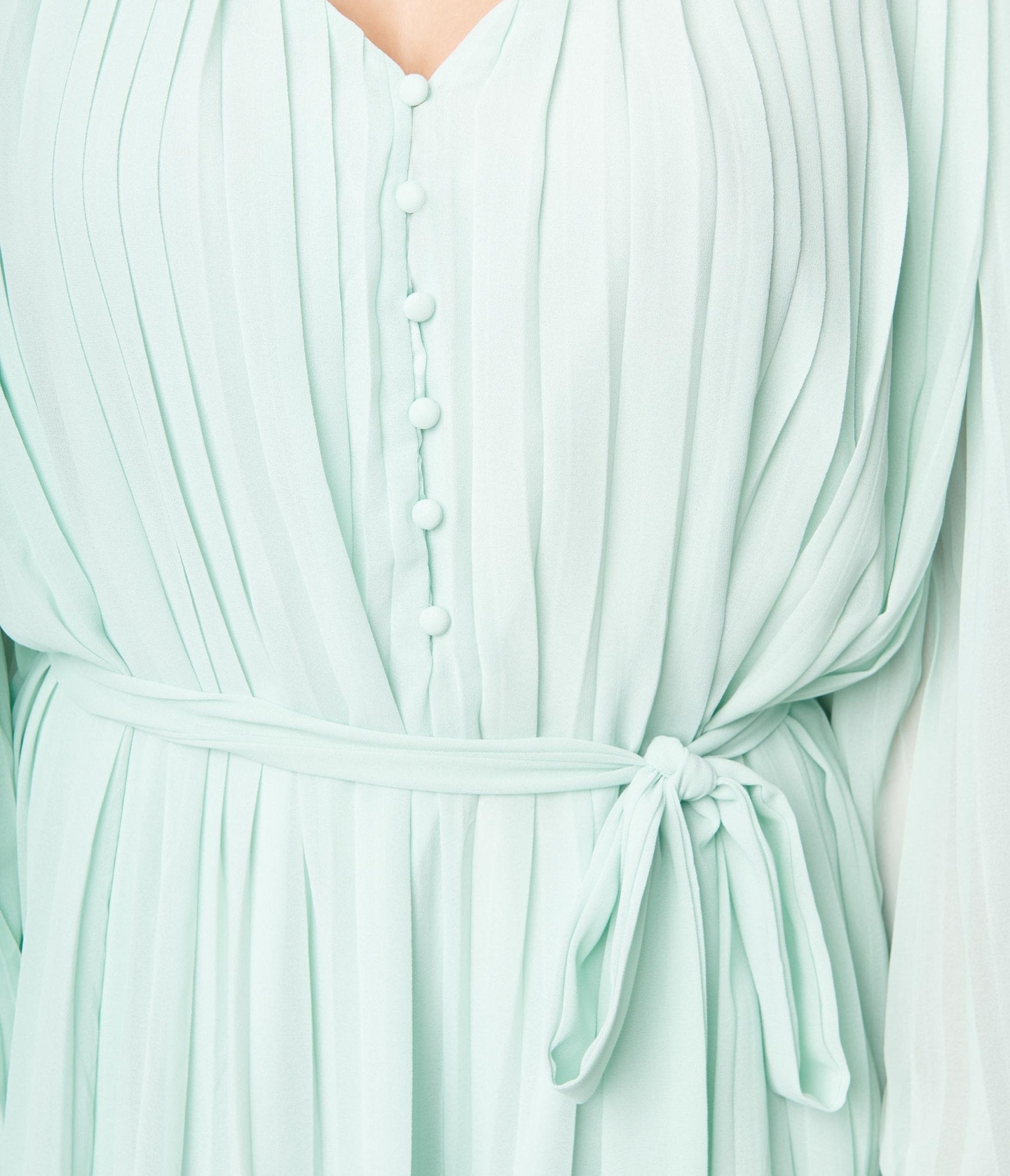 Mint Green Pleated Ruffled Romper - Unique Vintage - Womens, BOTTOMS, ROMPERS AND JUMPSUITS