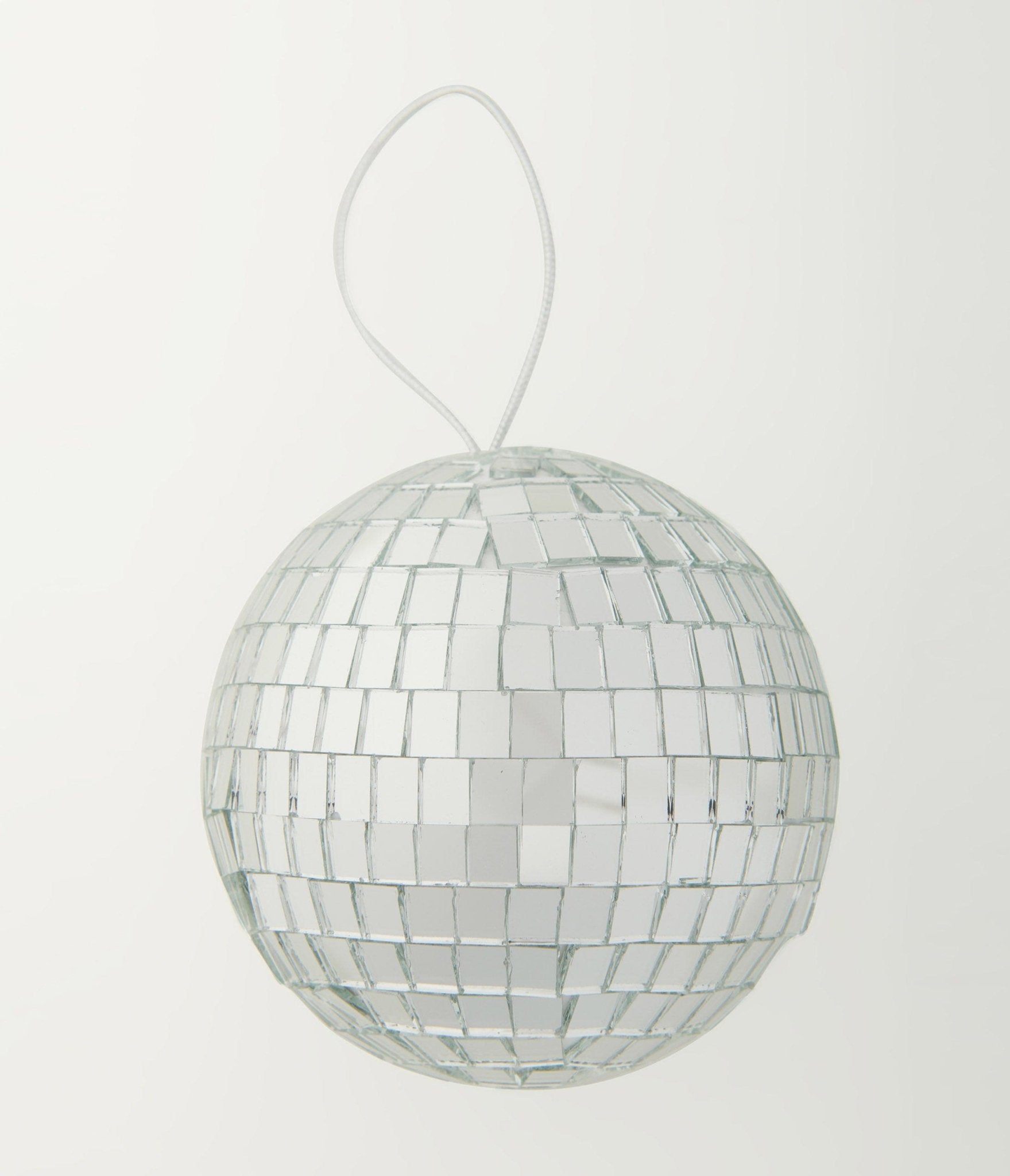 Mirrored Disco Ball Glass Ornament Unique Vintage