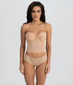 Mocha V-Wire Backless Strapless Valerie Bridal Bra - Unique Vintage - Womens, ACCESSORIES, LINGERIE
