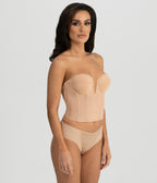Mocha V-Wire Backless Strapless Valerie Bridal Bra - Unique Vintage - Womens, ACCESSORIES, LINGERIE
