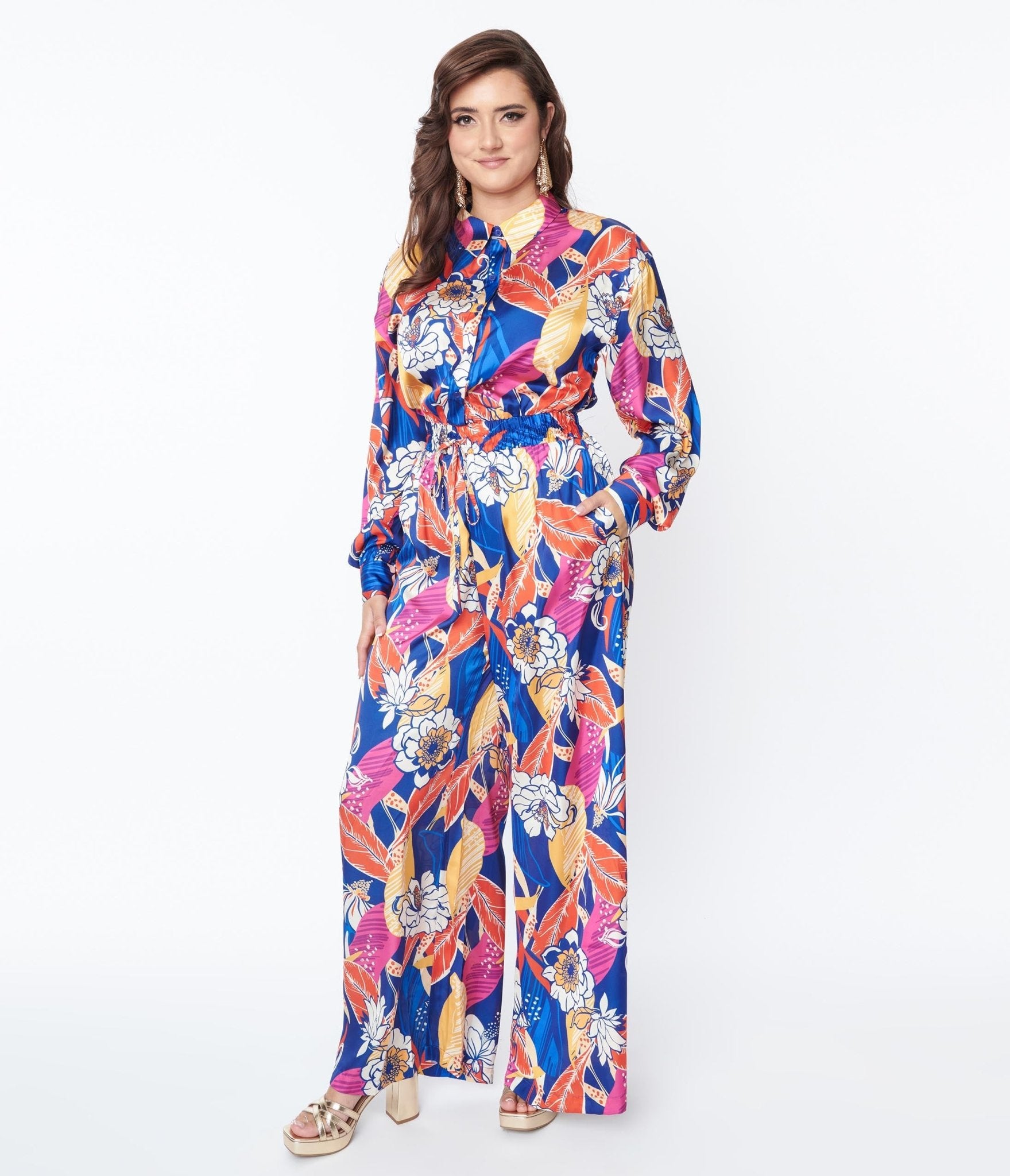 Bold print best sale jumpsuit