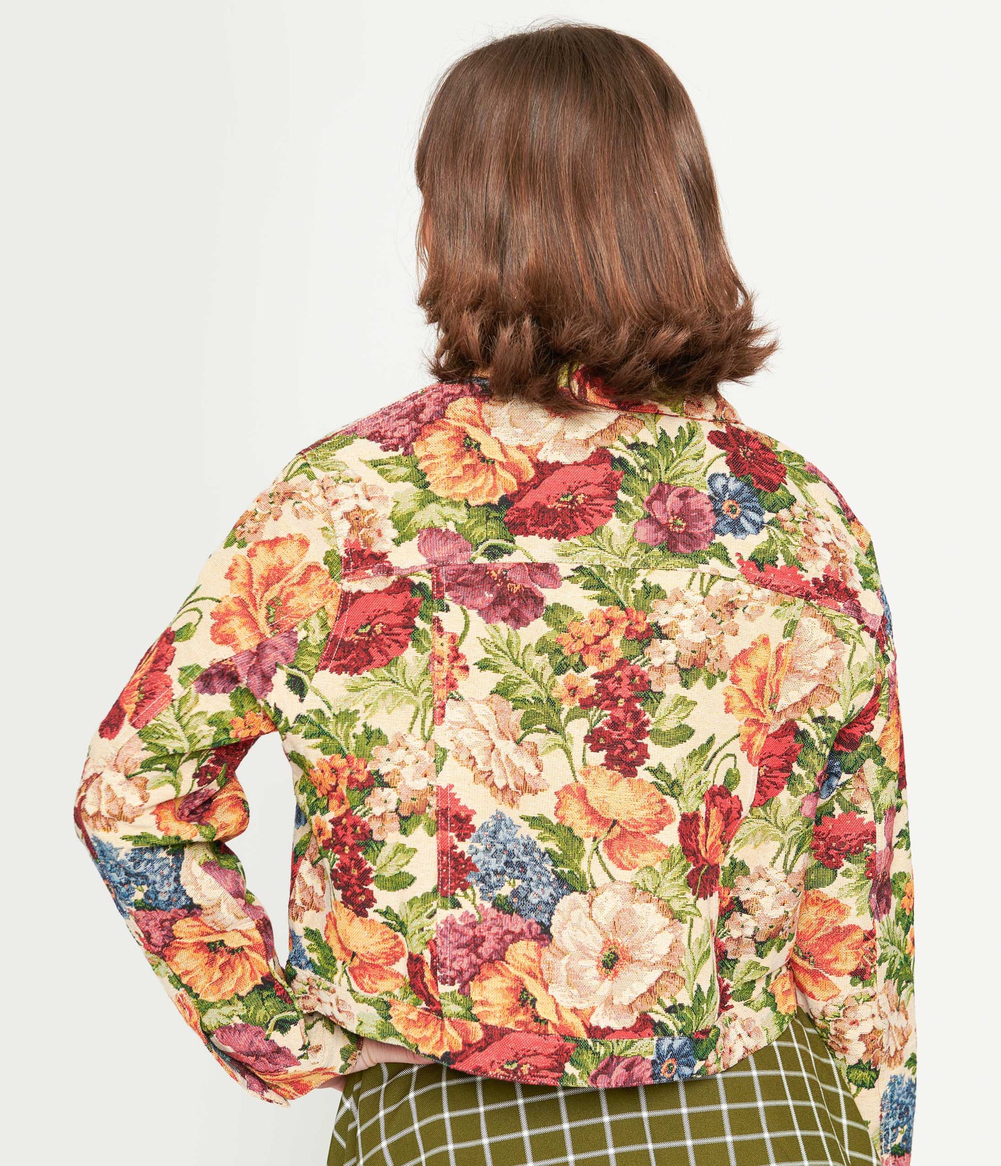 Multicolor Floral Jacket - Unique Vintage - Womens, TOPS, OUTERWEAR