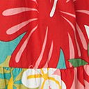 Multicolor Tropical Floral Smocked Flare Dress - Unique Vintage - Womens, DRESSES, FIT AND FLARE