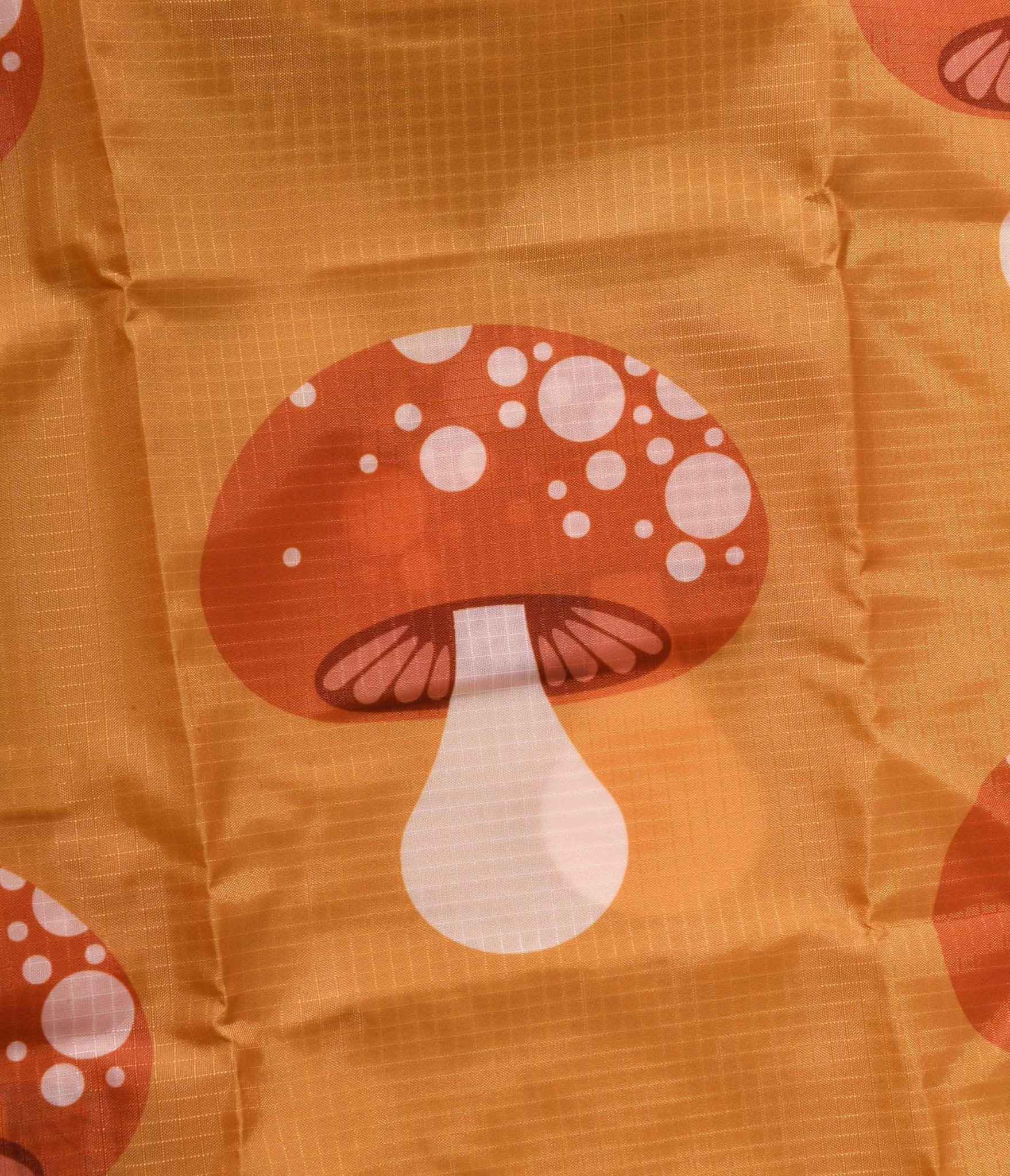 Mustard Yellow Mushroom Reusable Bag - Unique Vintage - Womens, ACCESSORIES, GIFTS/HOME
