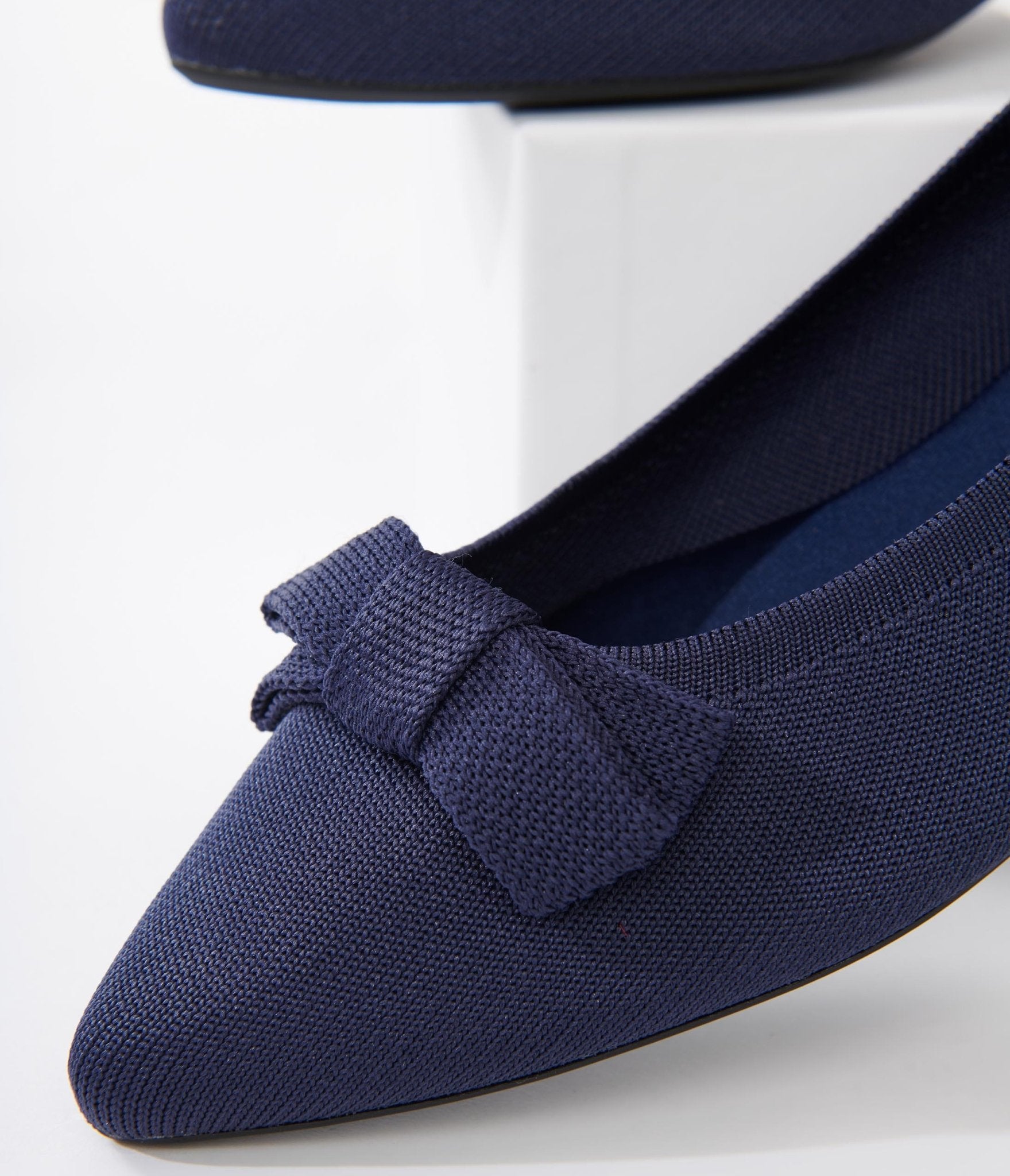 Navy Blue Josefine Flats - Unique Vintage - Womens, SHOES, FLATS