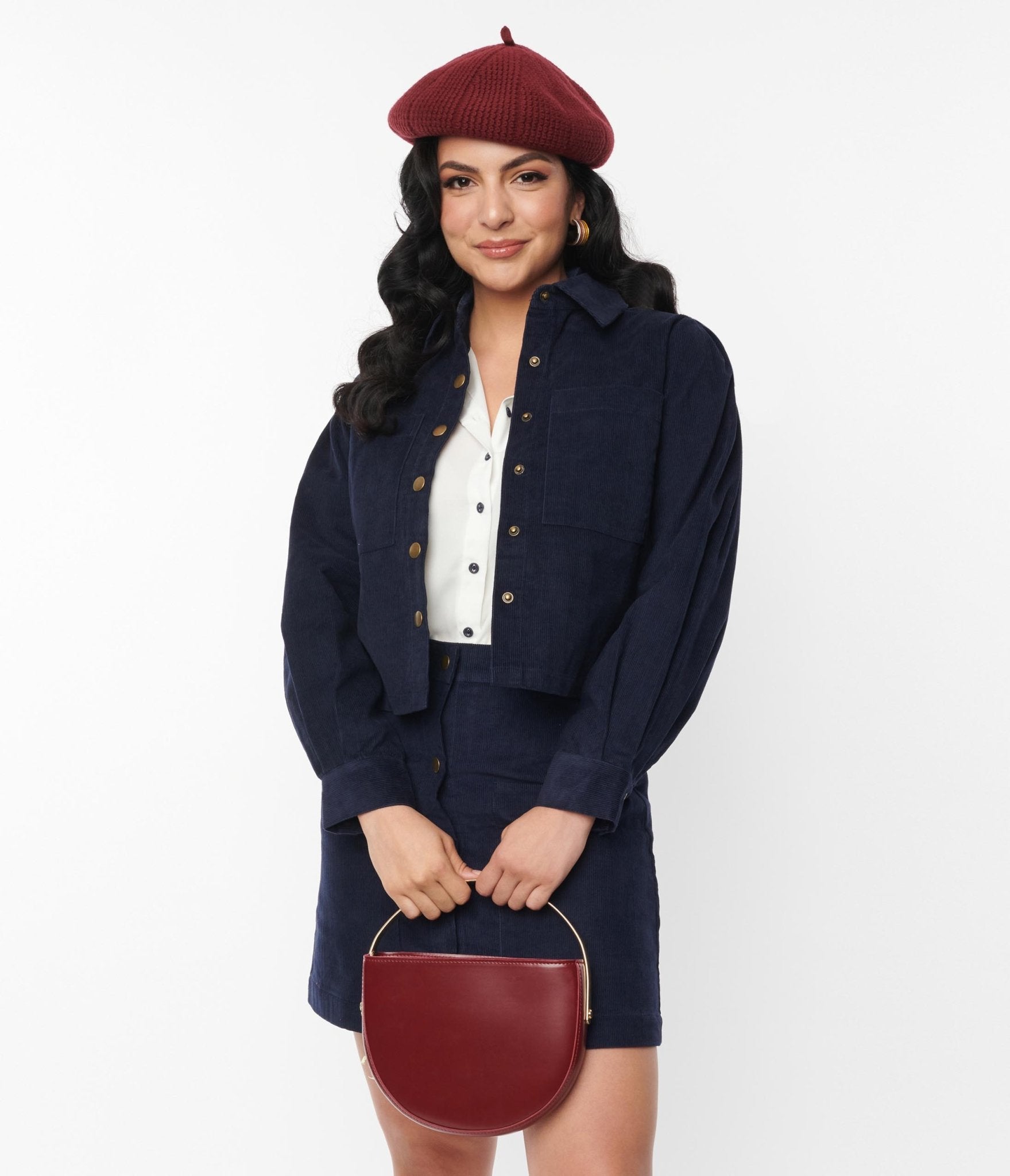 Navy Moxy Jacket - Unique Vintage - Womens, TOPS, OUTERWEAR