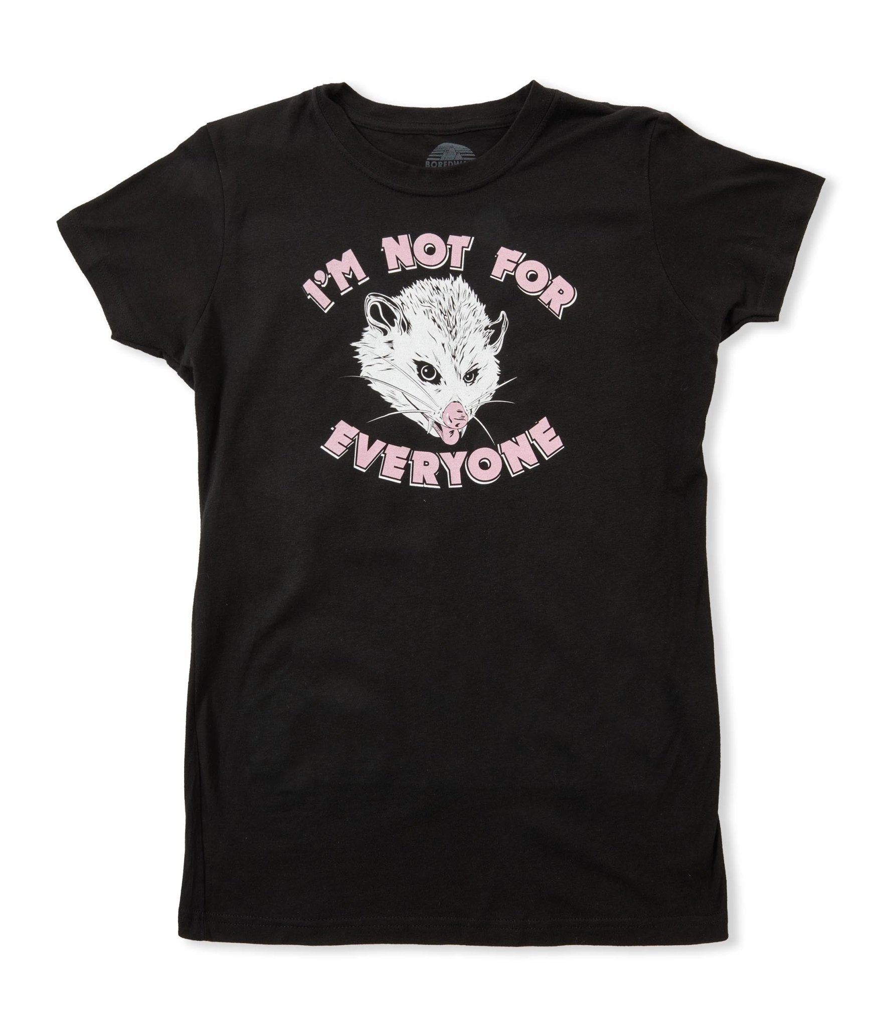 Not For Everyone Opossum Fitted Graphic Tee - Unique Vintage - Womens, GRAPHIC TEES, TEES