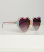 Pastel Rainbow Ombre Candy Heart Sunglasses - Unique Vintage - Womens, ACCESSORIES, SUNGLASSES