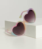 Pastel Rainbow Ombre Candy Heart Sunglasses - Unique Vintage - Womens, ACCESSORIES, SUNGLASSES