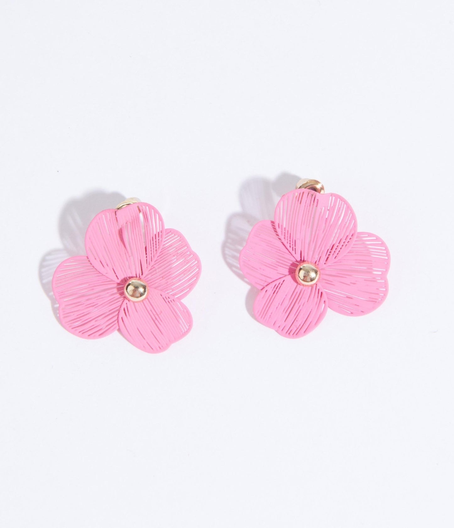 Retro & Vintage Pink Floral Light Stud Earrings Unique Vintage