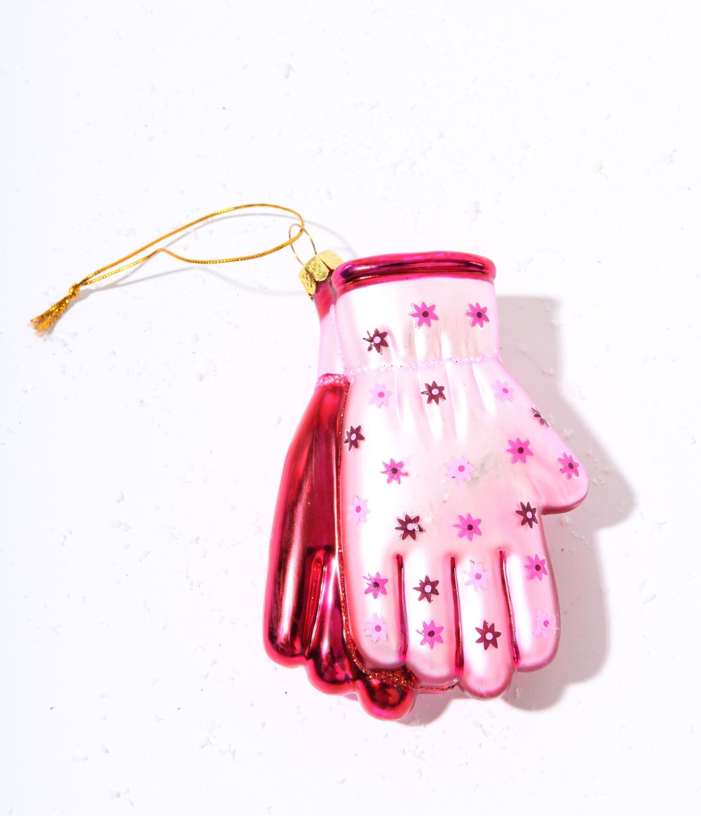 Pink Gardening Gloves Glass Ornament - Unique Vintage - Womens, ACCESSORIES, GIFTS/HOME