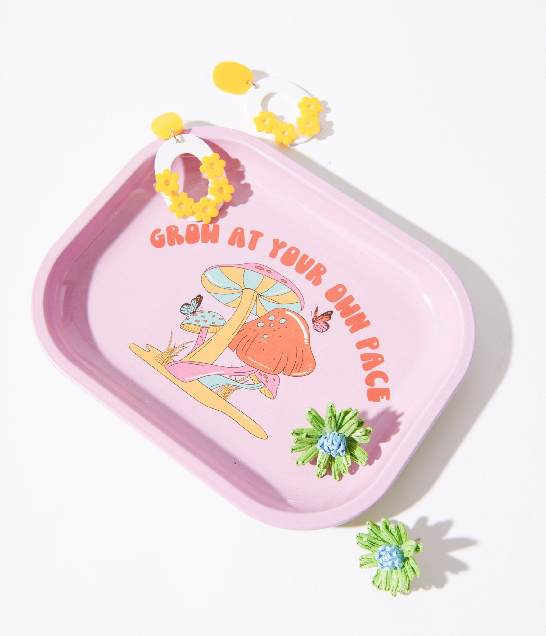 Pink Grow At Your Own Pace Tray - Unique Vintage - Womens, ACCESSORIES, GIFTS/HOME