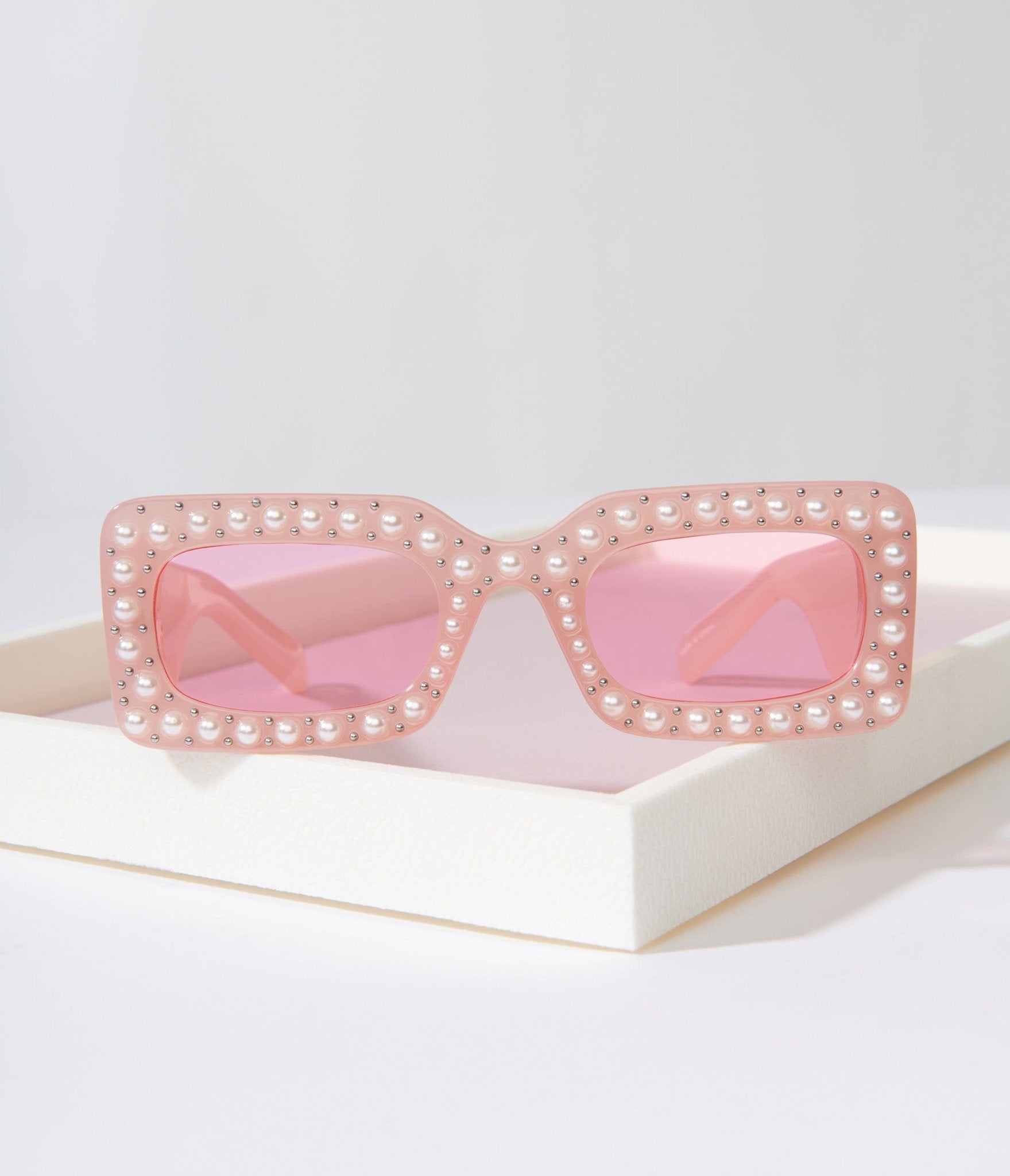 Pink Pearl Dot Sunglasses - Unique Vintage - Womens, ACCESSORIES, SUNGLASSES