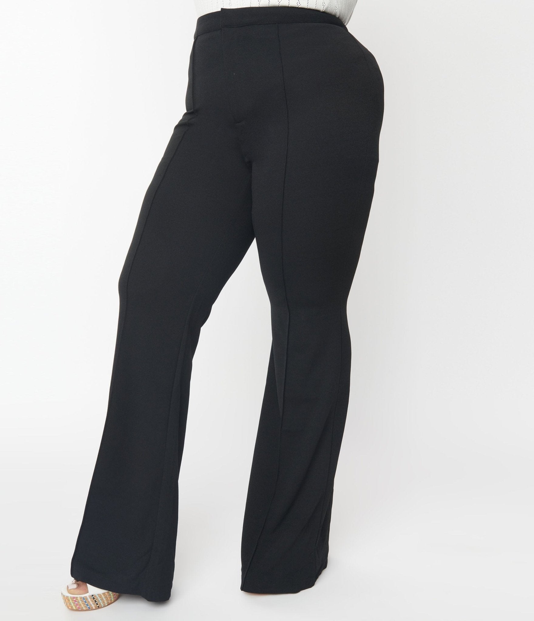 SPRWMN Wide Leg Pintuck Pants Black - Silk Trousers