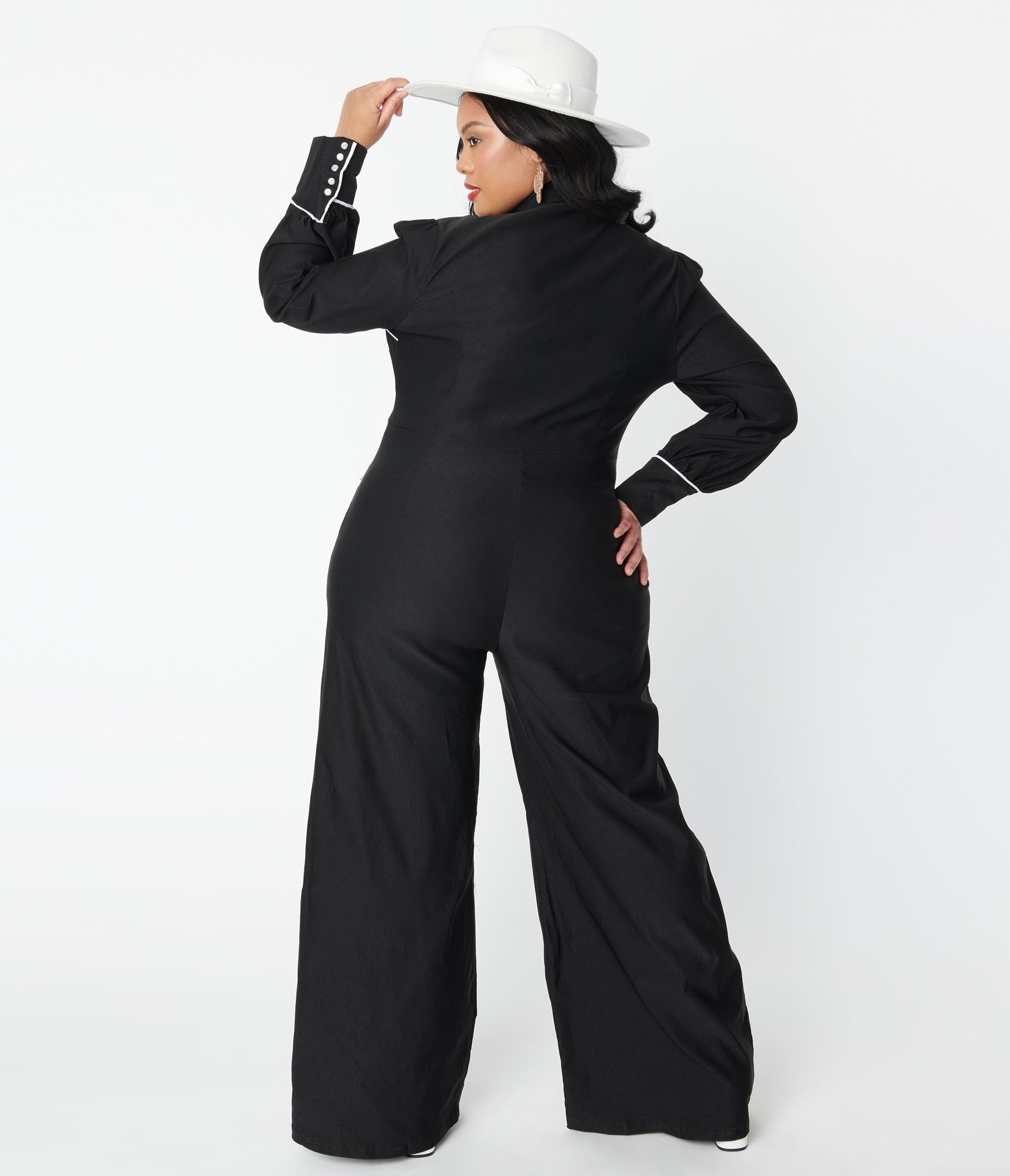 Plus Size Black Mojave Jumpsuit - Unique Vintage - Womens, BOTTOMS, ROMPERS AND JUMPSUITS