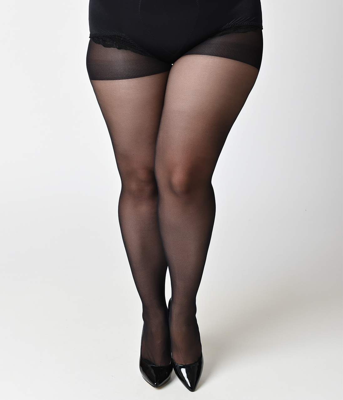 SPANX Sheer Fashion Back Seam Tights in Black