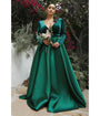 Cinderella Divine  Plus Size Emerald Long Sleeve Bridesmaid Gown